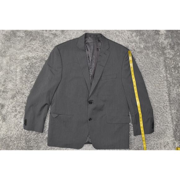 Michael Kors Men's Gray Two Button Sport Coat Blazer Size 44 Regular Polyester - Picture 2 of 6